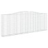 Cestas de gaviones 3 uds forma de arco hierro 400x30x140/160