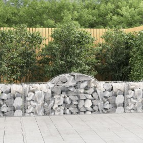 Cestas de gaviones 9 uds forma de arco hierro 200x50x60/80