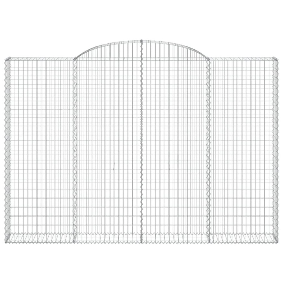 Cestas de gaviones 2 uds forma de arco hierro 300x30x200/220