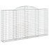 Cestas de gaviones 3 uds forma de arco hierro 300x30x160/180
