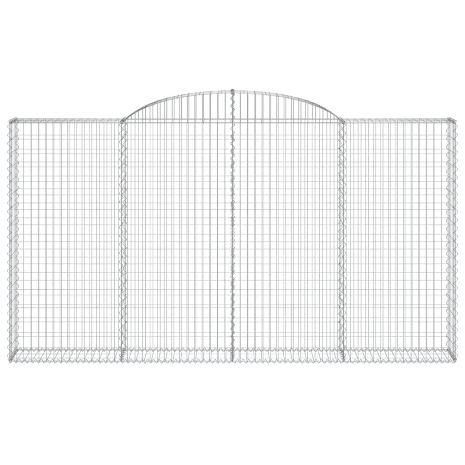 Cestas de gaviones 3 uds forma de arco hierro 300x30x160/180