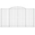 Cestas de gaviones 3 uds forma de arco hierro 300x50x160/180