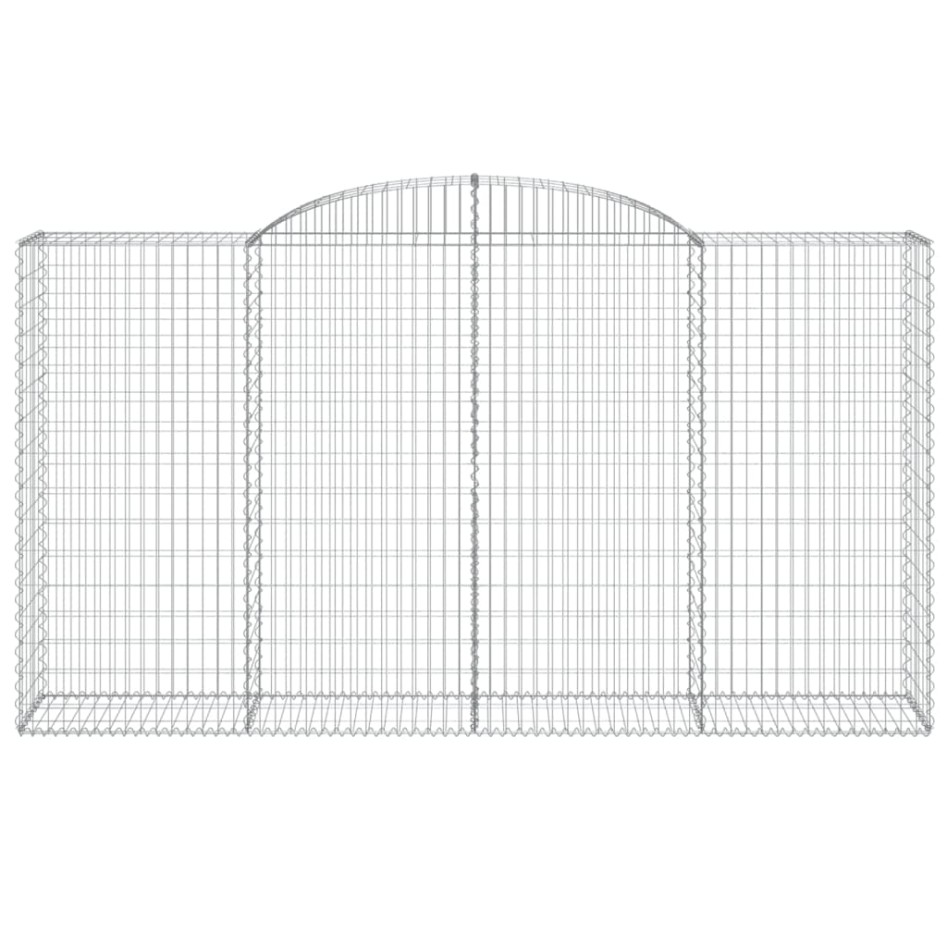 Cestas de gaviones 3 uds forma de arco hierro 300x50x160/180