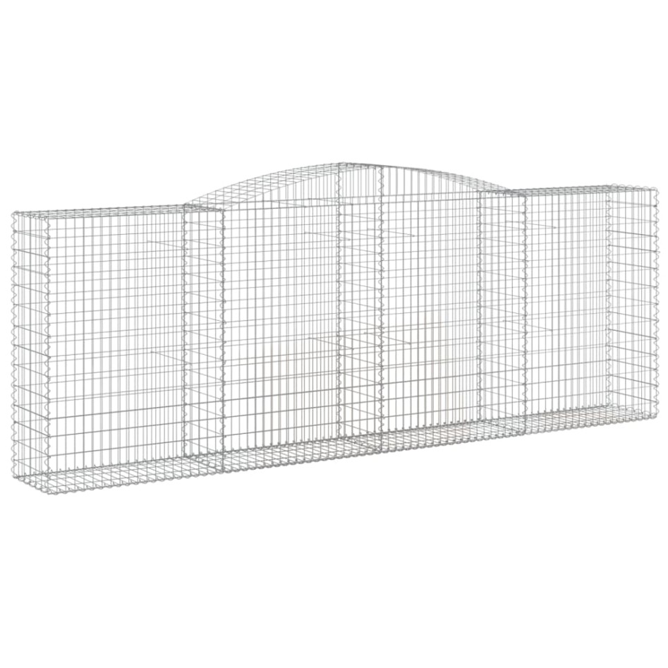 Cestas de gaviones 3 uds forma de arco hierro 400x50x140/160