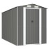 Cobertizo de jardín acero galvanizado gris claro 192x357x223