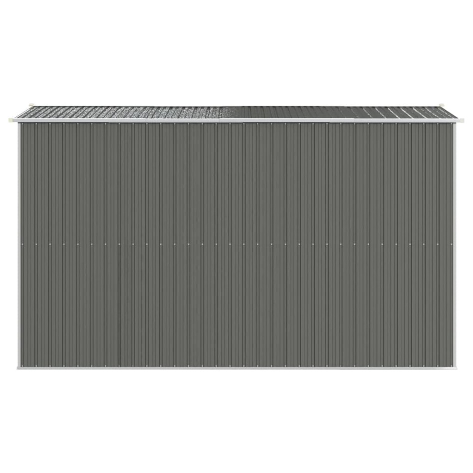 Cobertizo de jardín acero galvanizado gris claro 192x357x223
