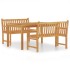 Juego de comedor para jardín 3 pzas madera maciza de