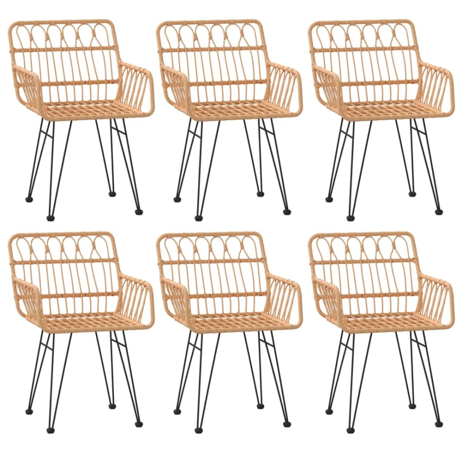 Juego de comedor de jardín 7 piezas ratán