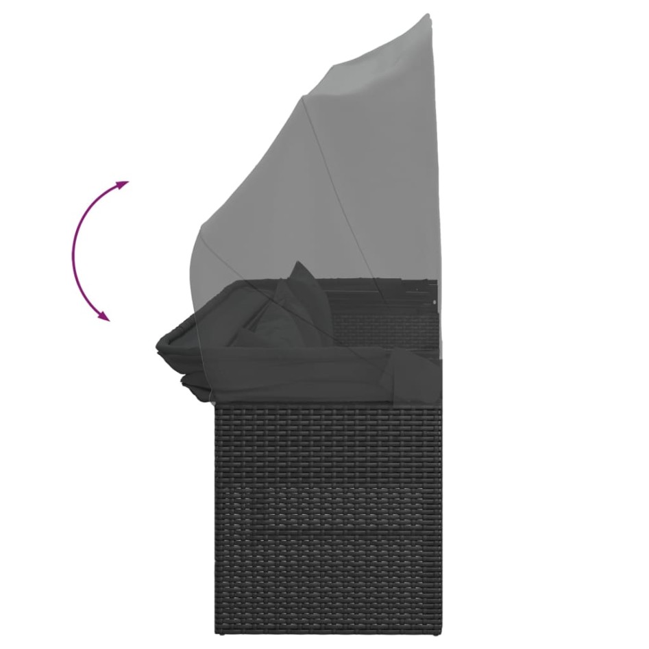 Juego de sofás jardín 4 pzas con cojines ratán sintético