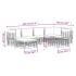 Set muebles de jardín 7 pzas y cojines ratán PE gris