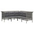 Set de muebles de jardín 10 pzas y cojines ratán sintético