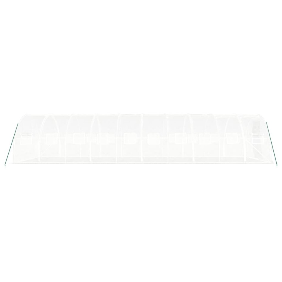 Invernadero con estructura de acero blanco 30 m² 10x3x2