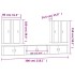 Set de muebles para TV 7 piezas madera contrachapada