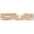 Juego de muebles de jardín 7 piezas y cojines madera