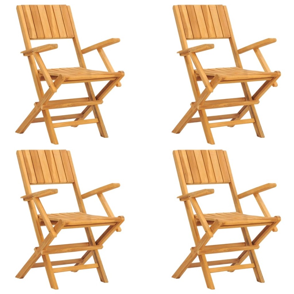 Juego de comedor para jardín 5 piezas madera maciza de