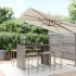 Mesa bar y taburetes jardín 7 pzas madera acacia ratán PE