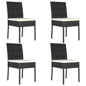 Sillas de comedor de jardín 4 unidades ratán sintético