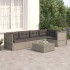 Set de muebles de jardín 5 pzas y cojines ratán sintético