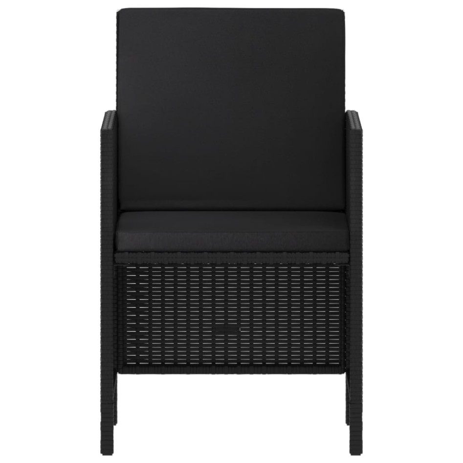 Set comedor de jardín 6 pzas con cojines ratán sintético