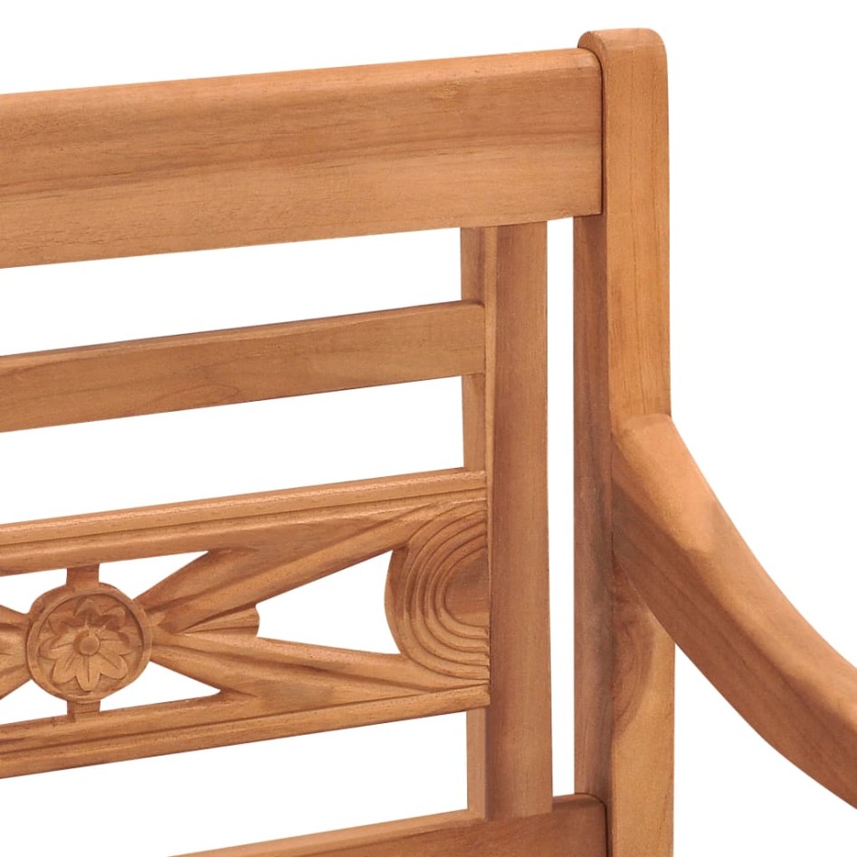 Sillas Batavia 2 uds madera maciza teca con cojines gris