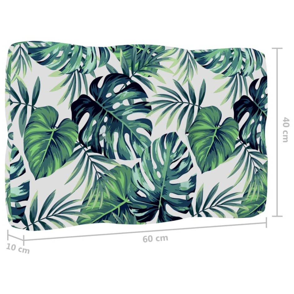 Sillas de jardín cojines 2 uds patrón de hoja pino