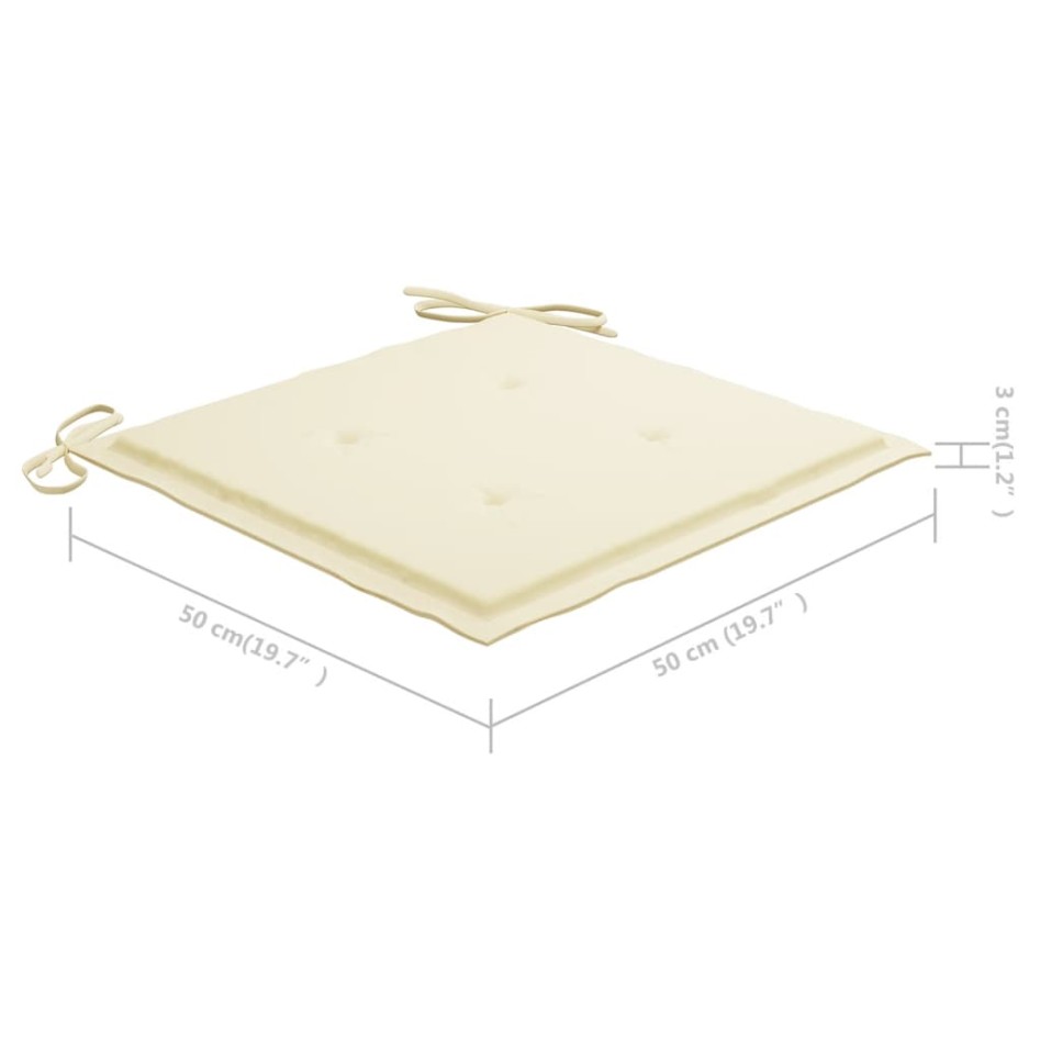 Sillas comedor de jardín y cojines 8 uds madera maciza