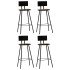 Conjunto de muebles de bar 5 piezas madera maciza