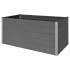 Arriate de WPC gris 200x100x91