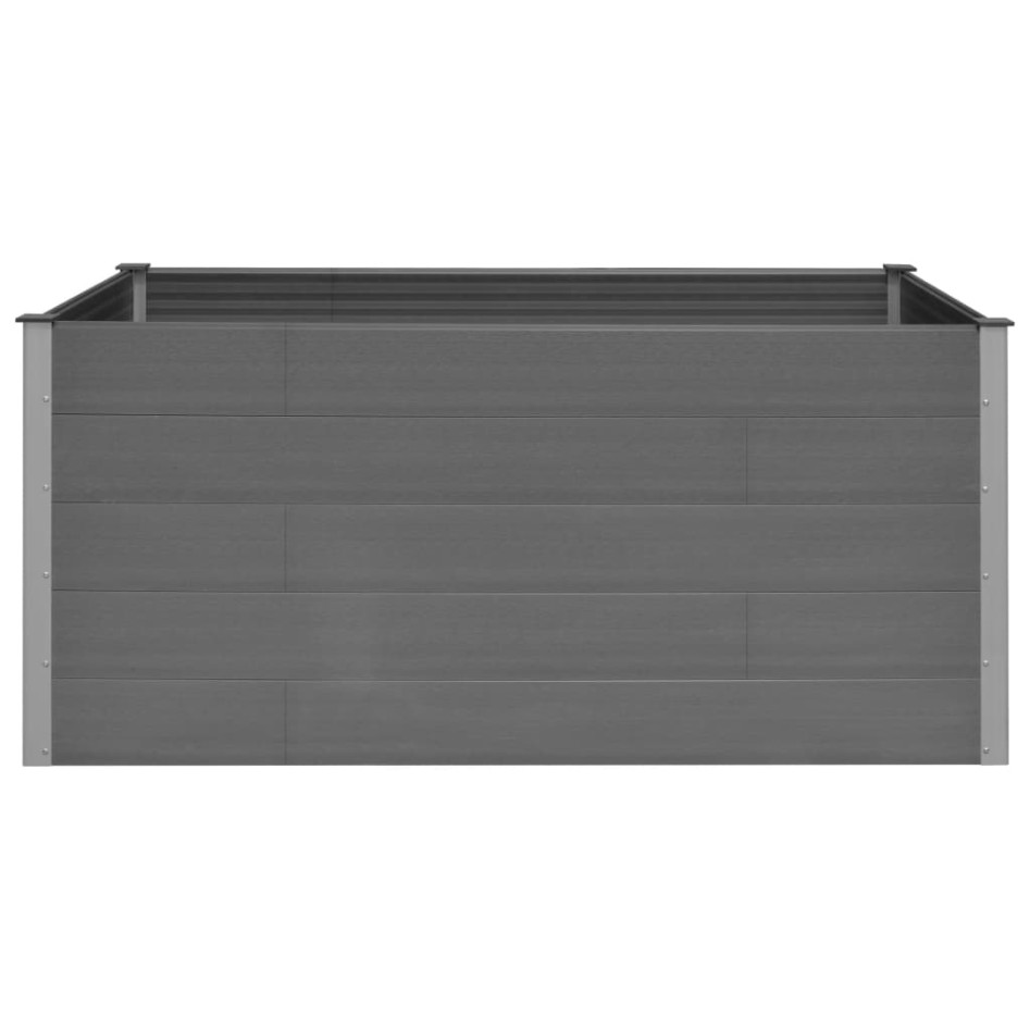 Arriate de WPC gris 200x100x91