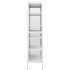 Vitrina de acero y vidrio templado blanca 90x40x180