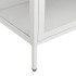 Vitrina de acero y vidrio templado blanca 90x40x180
