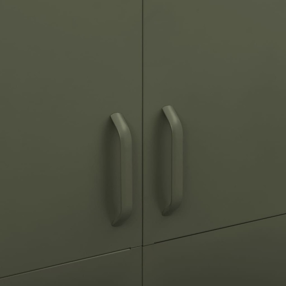 Armario de acero verde oliva 90x50x180