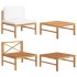 Set de muebles de jardín 2 pzas madera de teca y cojines
