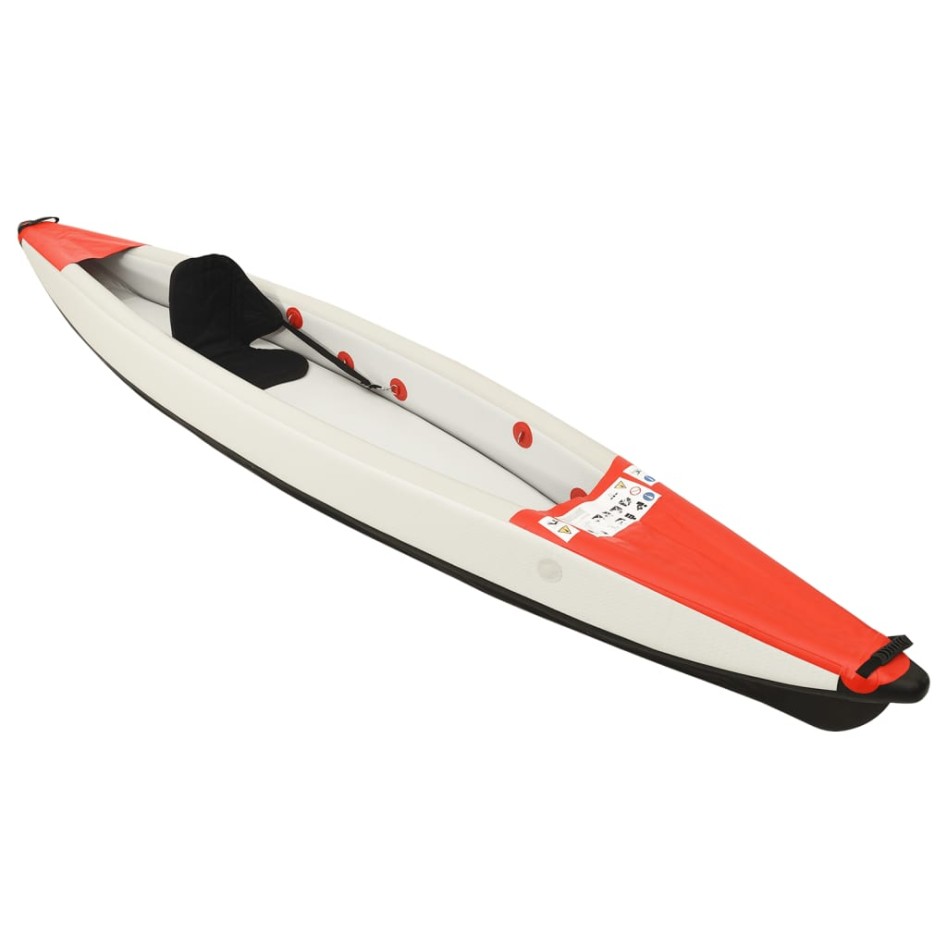 Kayak inflable poliéster rojo 375x72x31