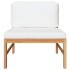 Set de muebles de jardín 2 pzas madera de teca y cojines