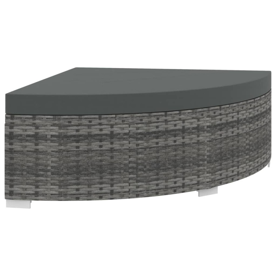 Set de muebles de jardín 6 pzas y cojines ratán sintético