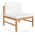 Set de muebles de jardín 2 pzas madera de teca y cojines