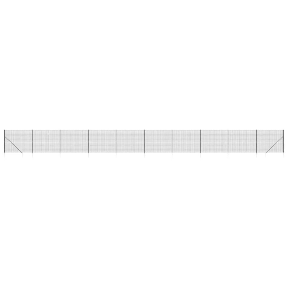 Cerca de alambre con pinchos de anclaje gris antracita 2,2x25
