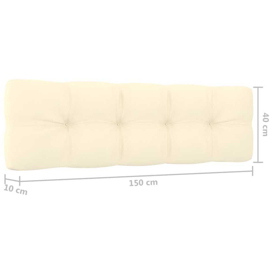 Set muebles de jardín y cojines 2 pzas madera pino