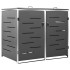 Cobertizo para dos contenedores basura acero 138x77,5x112,5