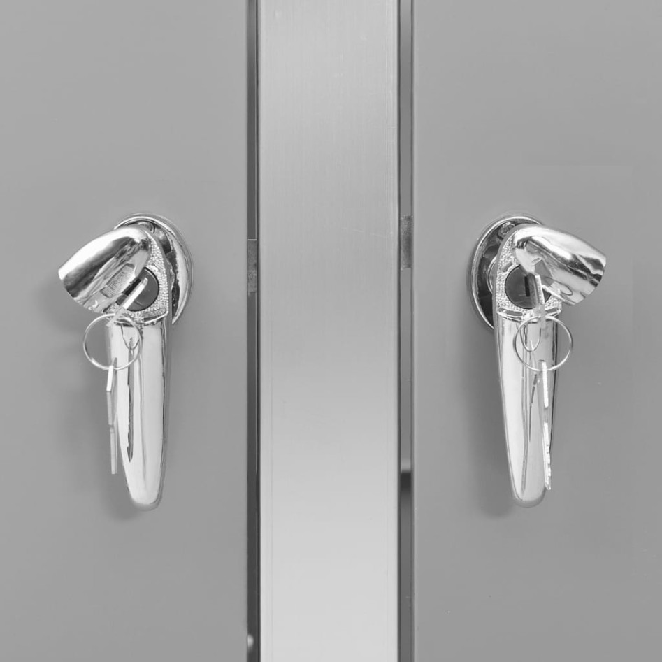 Cobertizo para tres contenedores basura acero 207x77,5x112,5