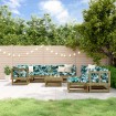 Juego de muebles de jardín 10 pzas madera de pino impregnada