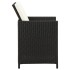 Conjunto de silla de jardín y taburete 4 piezas negra ratán