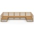 Juego de muebles de jardín 7 piezas madera maciza de