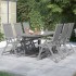 Juego de comedor para jardín 7 piezas madera maciza