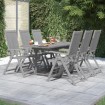 Juego de comedor para jardín 7 piezas madera maciza acacia