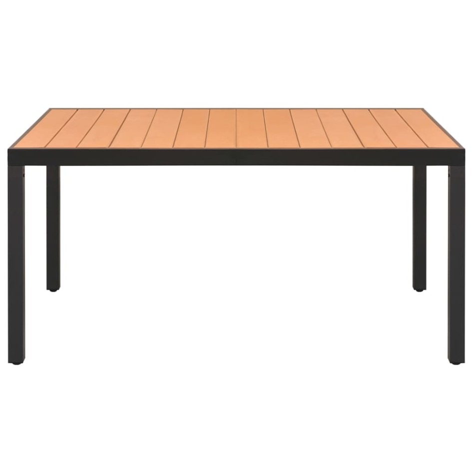 Juego de comedor de jardín 5 piezas negro y