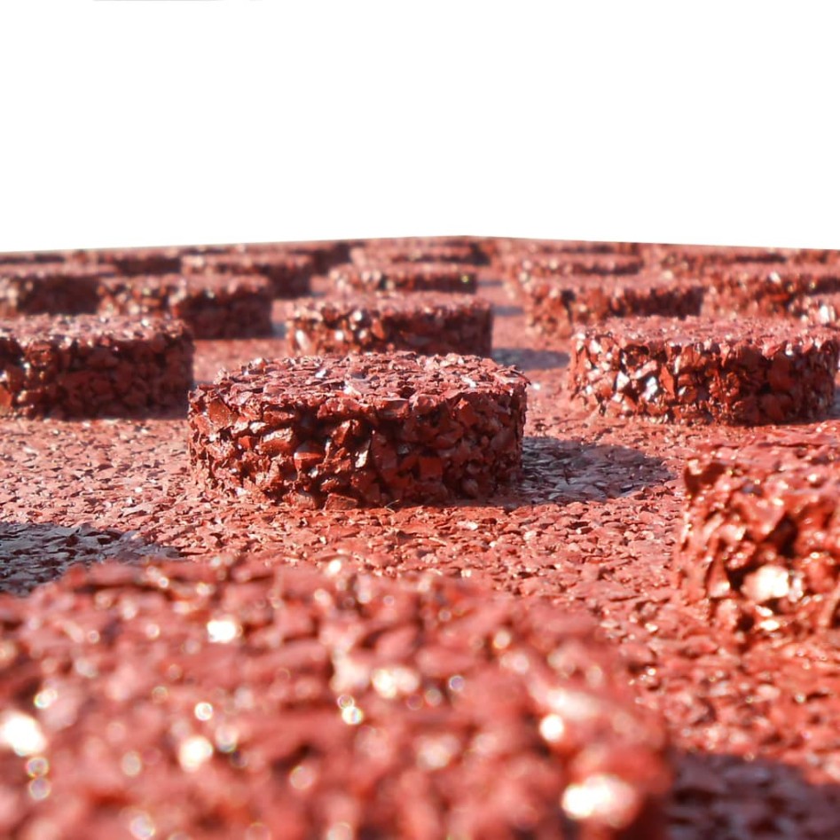 Losetas de goma protección de caídas 24 unidades 50x50x3cm