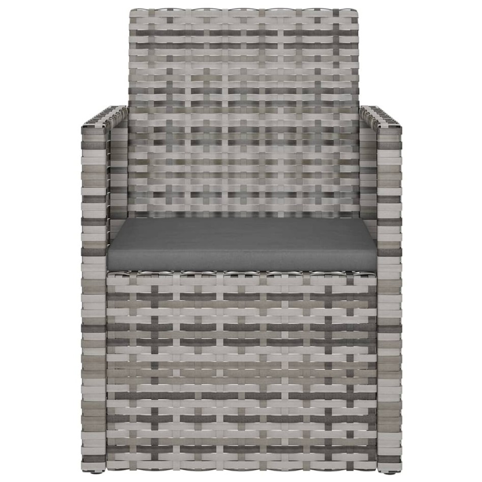 Muebles de jardín con cojines 3 piezas ratán sintético