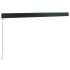 Toldo retráctil aluminio y tela azul y blanco 3x2,5